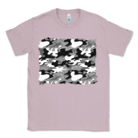 Lilac black and white camouflage background Classic Tee - Artiststas