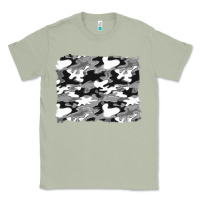 Matcha black and white camouflage background Classic Tee - Artiststas