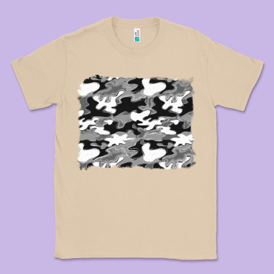 Black And White Camouflage Background Classic Tee Designed By Artiststas