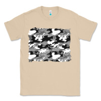 Mushroom black and white camouflage background Classic Tee - Artiststas