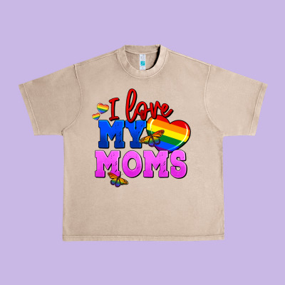 I Love My Moms Urban Heavy Tee Designed By Fadigitalartstudio