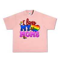 Salmon I love my moms Urban Heavy Tee - FaDigitalArtStudio