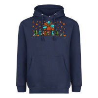 Navy thankful turkey Heavyweight Hoodie - JahusDesignShop