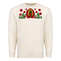 Sandshell lady of Guadalupe cactus rose Premium Sweatshirt - JahusDesignShop