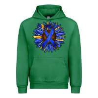 Emerald Colon Cancer Awareness sunflower Urban Hoodie - RanaPortraitStore