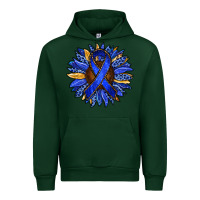 Forest Green Colon Cancer Awareness sunflower Urban Hoodie - RanaPortraitStore