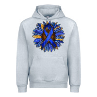Heather Grey Colon Cancer Awareness sunflower Urban Hoodie - RanaPortraitStore