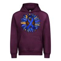 Mauve Wine Colon Cancer Awareness sunflower Urban Hoodie - RanaPortraitStore