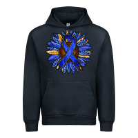 Navy Colon Cancer Awareness sunflower Urban Hoodie - RanaPortraitStore