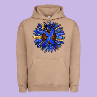 Colon Cancer Awareness Sunflower Urban Hoodie Designed By Ranaportraitstore