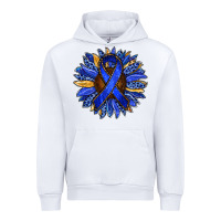 White Colon Cancer Awareness sunflower Urban Hoodie - RanaPortraitStore