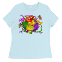 Baby Blue mardi gras lips olivia Ladies Tee - OliviaCreatesArt