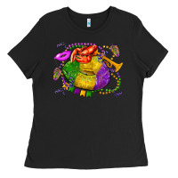 Black mardi gras lips olivia Ladies Tee - OliviaCreatesArt