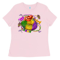 Bubblegum Pink mardi gras lips olivia Ladies Tee - OliviaCreatesArt