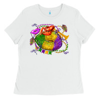 White mardi gras lips olivia Ladies Tee - OliviaCreatesArt