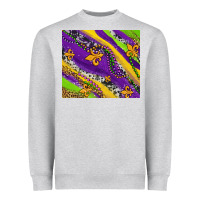 Heather Grey mardi gras fleur delis leopard and cowhide Heavyweight Sweatshirt - AdoDesignShop