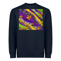 Mardi Gras Fleur Delis Leopard And Cowhide Heavyweight Sweatshirt | Teevron