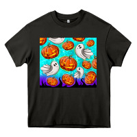 Asphalt halloween pumpkins with ghosts Heavy Core Tee - TumblerDesignByShophia