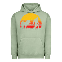Pigment Oil Green sasquatch and unicorn vintage Urban Hoodie - artisFamous