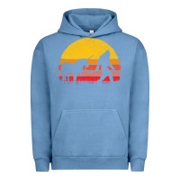 Pigment Pebble Blue sasquatch and unicorn vintage Urban Hoodie - artisFamous