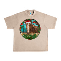 French Oak Brown Horse Christmas Urban Heavy Tee - RanaPortraitStore