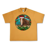 Peanut Butter Brown Horse Christmas Urban Heavy Tee - RanaPortraitStore