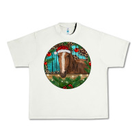 Pistachio Brown Horse Christmas Urban Heavy Tee - RanaPortraitStore