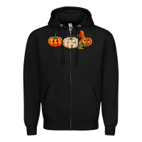 Black pumpkins face Zipper Hoodie - AdoDesignShop