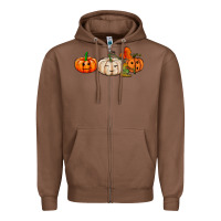 Chestnut pumpkins face Zipper Hoodie - AdoDesignShop