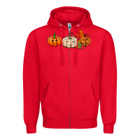Red pumpkins face Zipper Hoodie - AdoDesignShop