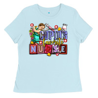 Baby Blue cupids favorite nurse olivia Ladies Tee - OliviaCreatesArt