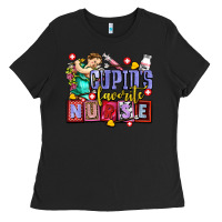 Black cupids favorite nurse olivia Ladies Tee - OliviaCreatesArt
