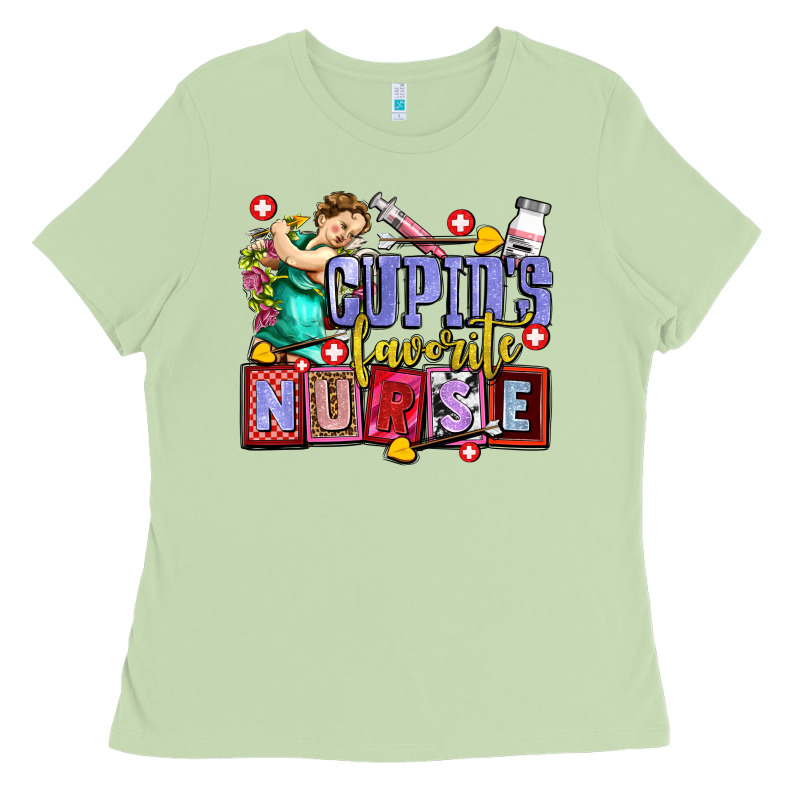 Cupids Favorite Nurse Olivia Ladies Tee by OliviaCreatesArt | Teevron