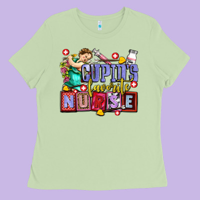 Cupids Favorite Nurse Olivia Ladies Tee Designed By Oliviacreatesart