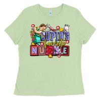 Matcha cupids favorite nurse olivia Ladies Tee - OliviaCreatesArt