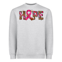 Heather Grey hope and cancer ribbon Heavyweight Sweatshirt - AdoDesignShop