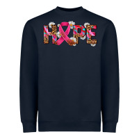 Navy hope and cancer ribbon Heavyweight Sweatshirt - AdoDesignShop