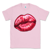 Bubblegum Pink Lip mark Valentine's Day Classic Tee - HowdyJamesFarm