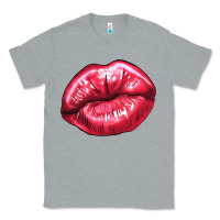 Heather Grey Lip mark Valentine's Day Classic Tee - HowdyJamesFarm