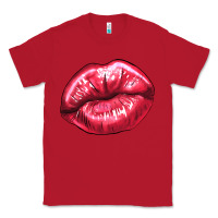 Red Lip mark Valentine's Day Classic Tee - HowdyJamesFarm