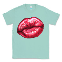 Seafoam Lip mark Valentine's Day Classic Tee - HowdyJamesFarm
