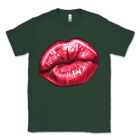 Sports Green Lip mark Valentine's Day Classic Tee - HowdyJamesFarm
