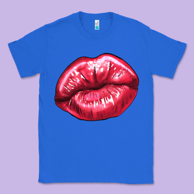 Lip Mark Valentine's Day Classic Tee Designed By Howdyjamesfarm