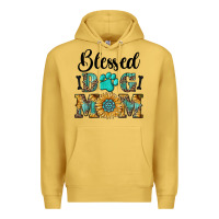 Antique Gold Blessed dog mom Premium Hoodie - RanaPortraitStore
