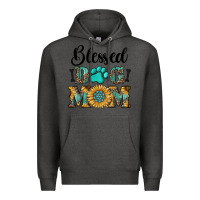Charcoal Heather Blessed dog mom Premium Hoodie - RanaPortraitStore