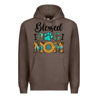 Coffee Blessed dog mom Premium Hoodie - RanaPortraitStore