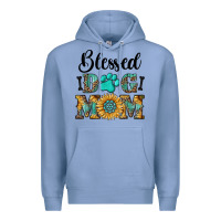 Colony Blue Blessed dog mom Premium Hoodie - RanaPortraitStore