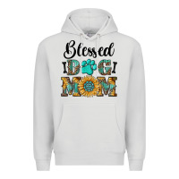 Dove Grey Blessed dog mom Premium Hoodie - RanaPortraitStore