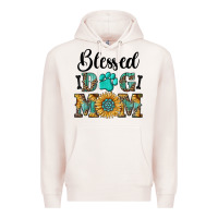 Pale Pink Blessed dog mom Premium Hoodie - RanaPortraitStore