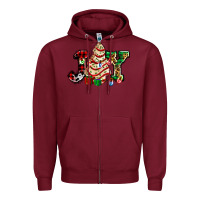 Burgundy joy with christmas tree cake ado Zipper Hoodie - AdoDesignShop